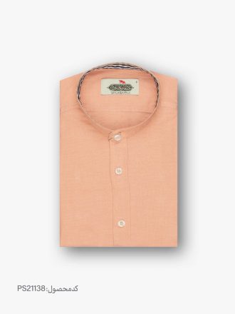 پیراهن اسپرت تمام دکمه یقه آخوندی  کد PS21138