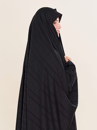 چادر عربی گلدار پارچه مازراتی کره طرح زنجیری کد CH222062