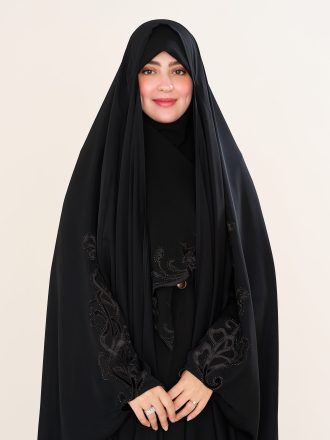 چادر عربی اصیل گلدوزی شده پارچه ندا کره اصل طرح سلاله CH222077