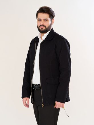 کت کتان مدل چمران رنگ مشکی KT21018