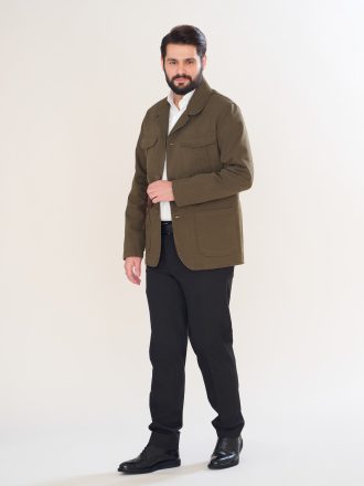 کت کتان مدل زیبون رنگ سبز یشمی (کدKT21024)