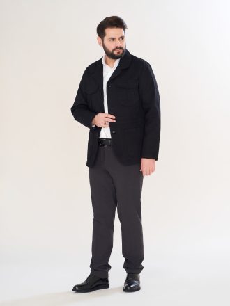 کت کتان مدل زیبون رنگ مشکی (کدKT21025)