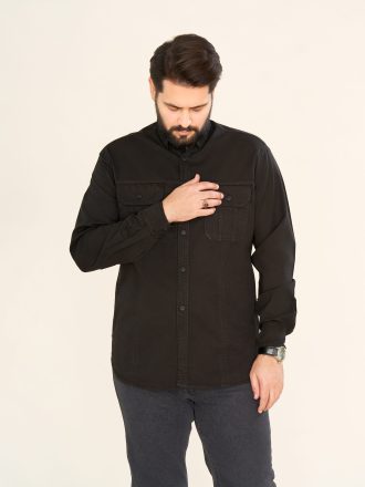 پیراهن دوجیب عماد رنگ مشکی کد PD11059