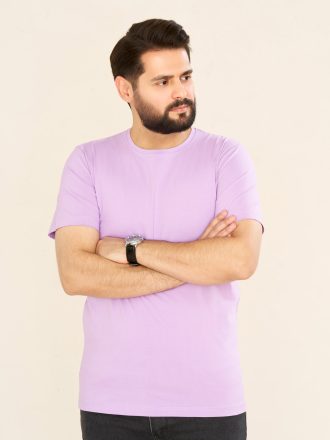 تیشرت آستین کوتاه رنگ بنفش کد TS11085