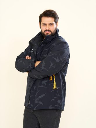 کاپشن کاراکال دوپوش استتار رنگ سورمه ای کد KC12099