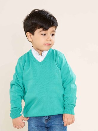 بلوز بافت بچگانه رنگ سبز کد PU41020